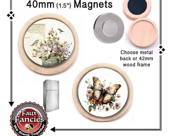 SALE! LiTTLE BiRDS Flower Handmade Magnet, BUTTERFLY Magnet, ButterflyGift, #ButterflyMagnet, #BirdMagnet, #BirdLoverGift, #BirdWatcher