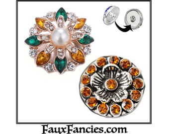Snap buttons, GORGEOUS Crystal 18mm Ginger Snaps, SALE Snap on Charms, Interchangeable Snap, Rhinestone Snaps, Snao Snap, Jewelry gift