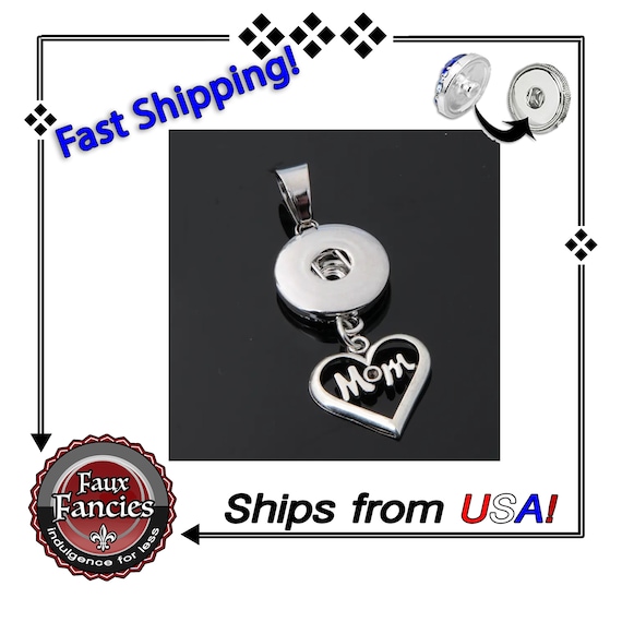 Snap Button Pendant for MOM, Gift for MOM, Mothers Day gift, Mom Pendant, Snap Jewelry Pendant, #MomSnap, #SnapButtonJewelry, #GiftForMom