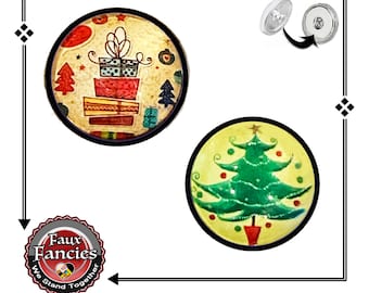 Christmas Snap Buttons, Cabochon Glass Ginger Snaps, Snap Charms, Changeable Snap, Christmas Charms, #ChristmasSnapButton, #ChristmasCharms
