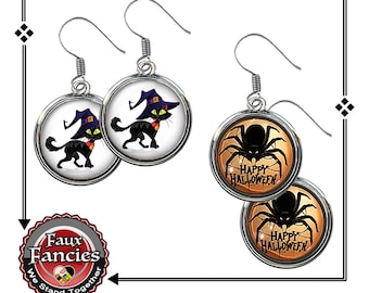 Halloween Earrings, Halloween jewelry, FUN Jewelry for Halloween, Earrings for Halloween, Halloween gift, Hostess Gift, #HalloweenJewelry