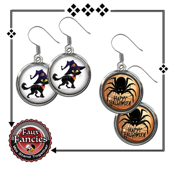 Halloween Earrings, Halloween jewelry, FUN Jewelry for Halloween, Earrings for Halloween, Halloween gift, Hostess Gift, #HalloweenJewelry