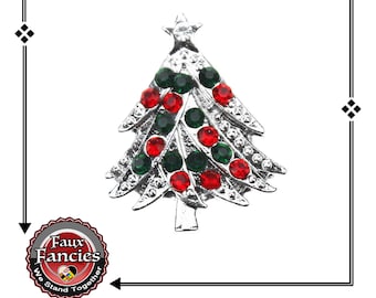 Christmas Tree Snap Buttons, Holiday Ginger Snaps, Snap on Charms, Interchangeable Snap, Rhinestone Snaps, Snap Snap, Jewelry gift