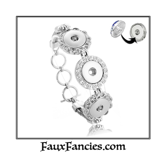 SALE! Snap Button Bracelet, GORGEOUS Adjustable Snap Bracelet, Snap Bracelet for Snap Buttons, #SnapButtonJewelry, #SnapJewelry