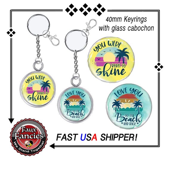 BORN to SHINE Handmade Keyring, Beach Handmade Key Ring, Beach Souvenir,#BeachGift, #KeyringCollector, #BornToShine, #BeachSouvenirGift