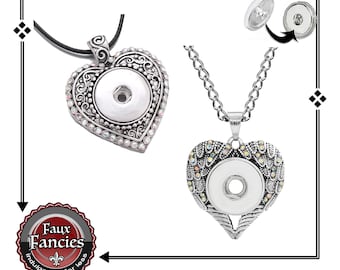 Antique Style HEART Snap Button Pendants, Heart Snap Jewelry, Ginger Snaps, #SnapJewelry, #SnapButtonJewelry,#SnapCharms, #GiftForHer