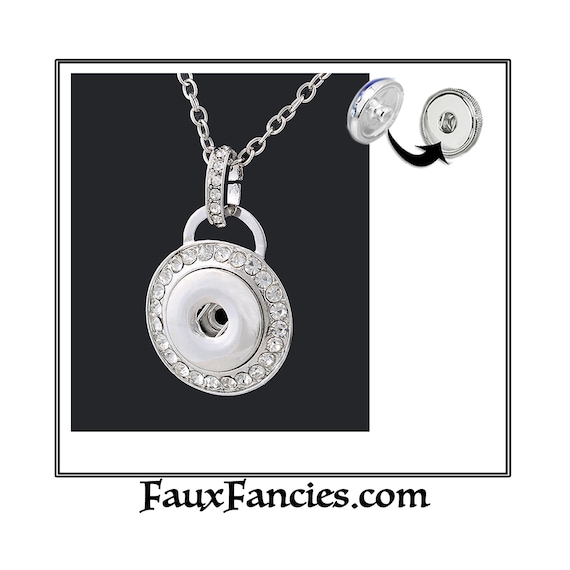 Rhinestone Pendant for Snap Buttons, Ginger Snap Pendant, Snap Charm Pendant, Changeable Snap, Rhinestone Snaps, Snap Snap, Jewelry gift