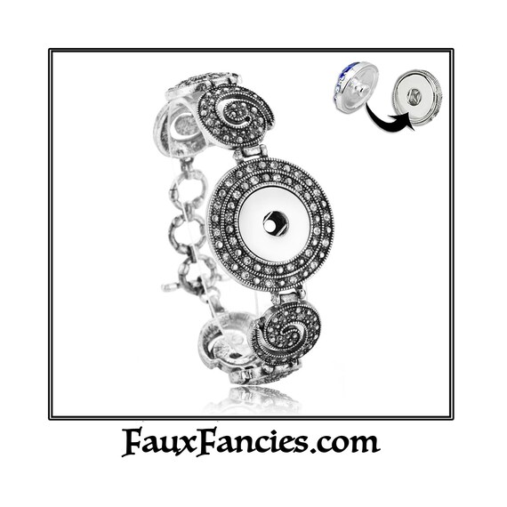 SALE! Snap Button Bracelet, GORGEOUS Adjustable Snap Bracelet, Snap Bracelet for Snap Buttons, #SnapButtonJewelry, #SnapJewelry