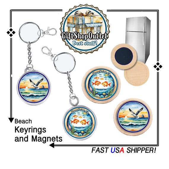 BEACH Handmade Magnet, PELICAN Handmade Magnet, SAILBOAT Magnet, Beach Souvenir, #BeachGift, #PelicanGift, #MagnetCollector, #BeachMagnet