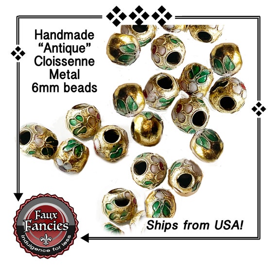 Handmade Cloisonne Beads, Jewelry Bead, Handmade Beads, Flower Beads, #JewelryBead, #BeadsForJewelry, Bracelet Beads, #Cloisonne