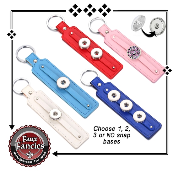 Snap Button KEY RING, Keyring for 1, 2, 3 for Snap Bases, Ginger Snap, Snap Key Rings, Gift for her, Snap jewelry, Snap Button, #SnapButton