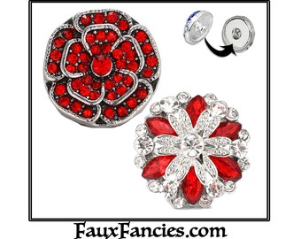 Snap Buttons, RHINESTONE 18mm Ginger Snaps, Snap Charm, Changeable Snap, Rhinestone Snaps, #FlowerSnaps, #RhinestoneCharm, #SnapJewelry