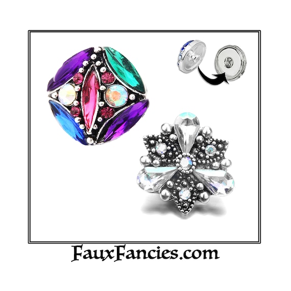 BEAUTIFUL Snap Buttons, Nice 18mm Ginger Snaps, Snap Charms, Changeable Snap, Rhinestone Snap, Snap Jewelry, #RhinestoneCharm, #SnapButton