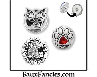 SALE! 18mm Snap Buttons - Ginger Snaps, Snap on Charms, Interchangeable Snap, Rhinestone Snaps, Snap Snap, Jewelry gift