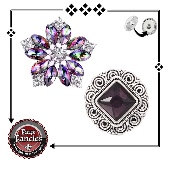 Beautiful Shiny Purples Snap Buttons, Ginger Snaps, Flower Snap Charm, Flower Snaps, #FlowerCharms, #SnapCharm, #SwitchableSnap, #SnapPopper