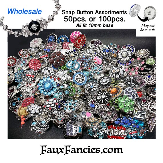 卸売ラインストーンスナップボタン詰め合わせ - 50個/100個 - Etsy 日本