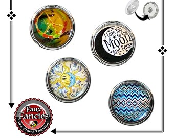 SNAP BUTTON, CABOCHON Snap Charm, To The Moon Snaps, Mandala Charm, Cabochon SnapButtons, #BraceletCharms, #BraceletSnaps, To The Moon Charm
