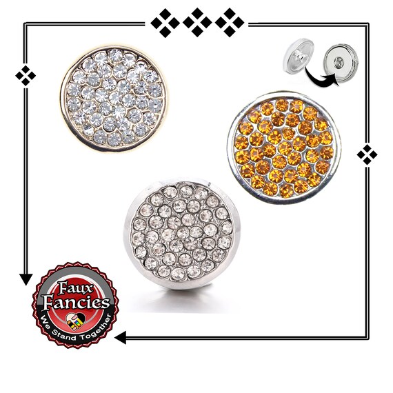 BEAUTIFUL Rhinestone 18mm Snap Buttons, Ginger Snaps, Snap Jewelry, Changeable Snap, Rhinestone Snaps, #SnapButtons, #RhinestoneSnapButtons