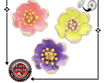 GORGEOUS SPRiNG FLOWER Snap Buttons, FLOWER Ginger Snaps, Snap Charms, Snap Jewelry, #FlowerCharms, #SnapCharm, #FlowerSnap, #SpringCharm