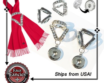 Rhinestone Scarf Slider: Snap Button Napkin Ring