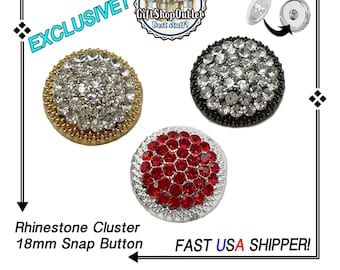 EXCLUSIVE SHIMMERY RHINESTONE Snap Button Charms