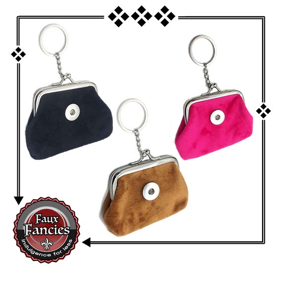 Snap Button Coin Purse, 18mm Snap Button Keyring, Velvet Ginger Snap Coin Purse, Snap Snaps, #CoinPurse, #SnapJewelry, #SnapButtons