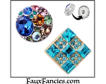 Gorgeous COLORFUL Snap Buttons, 18mm QUALITY Ginger Snaps, Snap on Charms, Rhinestone Charms, Rhinestone Snaps, Snap Jewelry, #SnapButtons