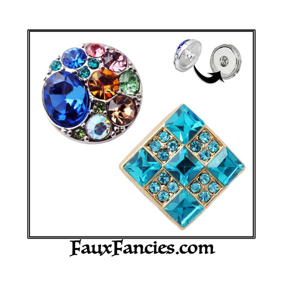 Gorgeous COLORFUL Snap Buttons, 18mm QUALITY Ginger Snaps, Snap on Charms, Rhinestone Charms, Rhinestone Snaps, Snap Jewelry, #SnapButtons