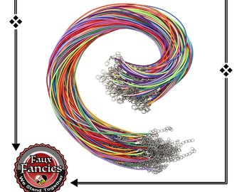 BULK Cord Necklaces, Waxed Cotton Poly Necklaces, Necklace for Pendants, Craft Cords, Colorful Cords, #CordsForPendant, #CordsForNecklace
