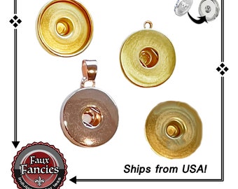 Gold Tone Snap Button Findings: 18mm Snap Jewelry Supplies
