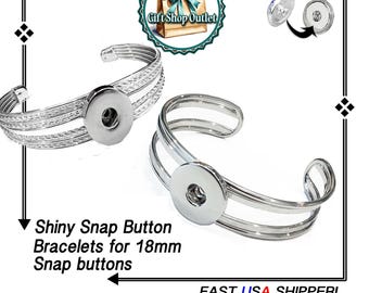 Snap Button CUFF STYLE Bracelets, Snap Jewelry for Ginger Snap, Snap, Gift for her, Snap Jewelry, Changeable Snap Buttons, #CuffBracelets