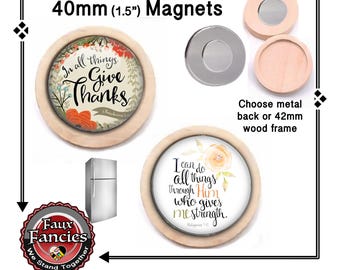 GIVE THANKS Handmade Magnet, Stocking Stuffer, Strength Magnet, INSPIRATION Magnet, #InspirationMagnet, Refrigerator Magnet, #ThanksMagnet