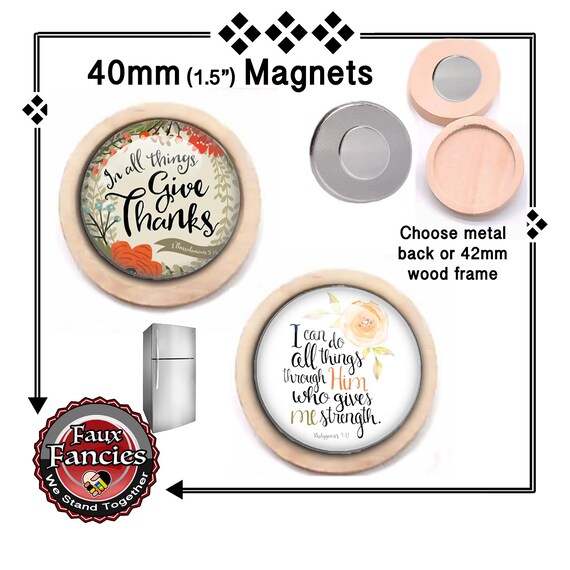 GIVE THANKS Handmade Magnet, Stocking Stuffer, Strength Magnet, INSPIRATION Magnet, #InspirationMagnet, Refrigerator Magnet, #ThanksMagnet