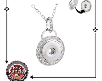 RHINESTONE Pendant for Snap Buttons, Ginger Snap Pendant, Snap Charms Pendant, Pendant for Snaps, Rhinestone Snaps, Snap Snap, #SnapJewelry