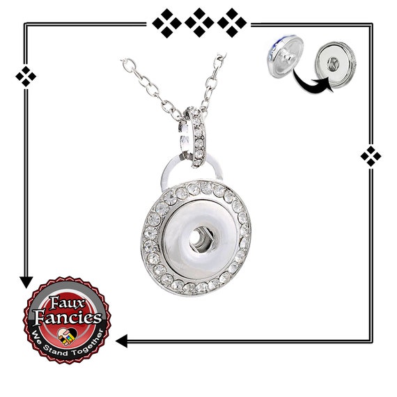 RHINESTONE Pendant for Snap Buttons, Ginger Snap Pendant, Snap Charms Pendant, Pendant for Snaps, Rhinestone Snaps, Snap Snap, #SnapJewelry