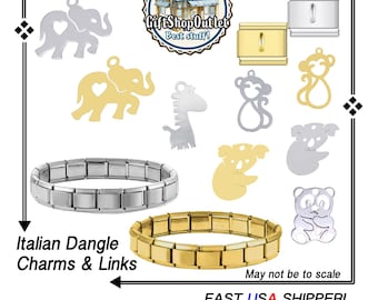 ITALIAN Charms & Bracelets, Italian Dangle Charm Links, Italian Bracelet Links, Gift for Her, #ItalianCharmBracelet, #CustomCharmBracelet