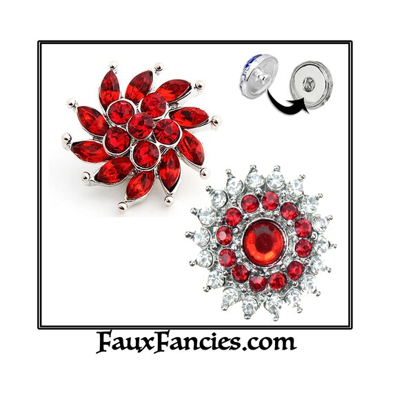 Snap Buttons, Fantastic 18mm Snap Buttons, Ginger Snaps, Snap Charms, Red Rhinestone Snap Charm, Rhinestone Snaps, #RedSnap, #SnapButtons