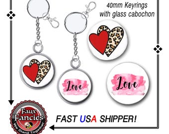 Handmade Love Keyring: Heart Charm, Valentine Gift