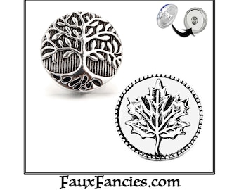 Tree of Life Snap Button Charm: Fall Leaf Ginger Snap