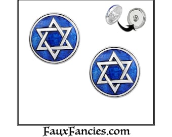 Hanukkah Snap Button Charm: Star of David Jewelry (18mm-20mm)