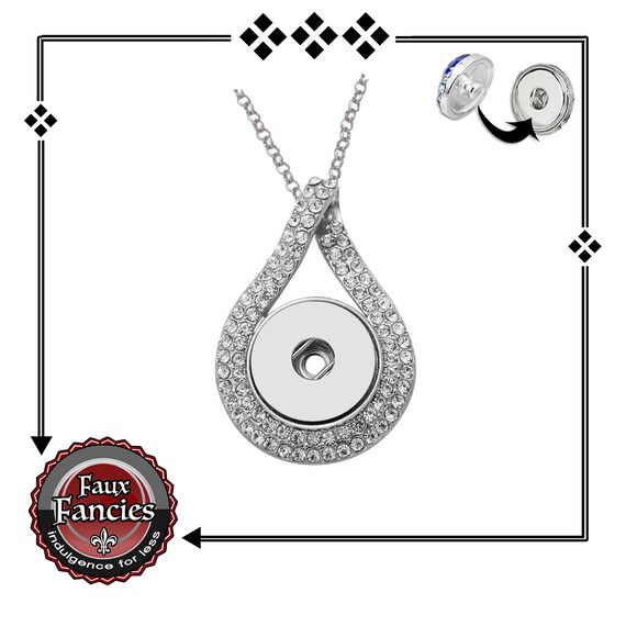 Rhinestone Pendant for Snap Buttons, Ginger Snap Pendant, Snap Charms, #SnapPendant, Rhinestone Snaps, Snap Snap, #RhinestonePendant