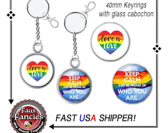 Love is Love Handmade Keyring: Gay Pride Gift