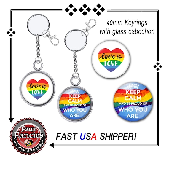 SALE! LOVE Is LOVE Handmade Keyring, Gay Pride Handmade Key Ring, PRiDE Key Ring,#GayPride, #KeyringCollector, #LoveIsLoveGift, #PrideGift