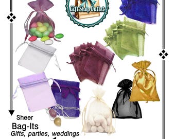Sheer Organza Favor Bags: Wedding, Party & Jewelry Gift Pouches