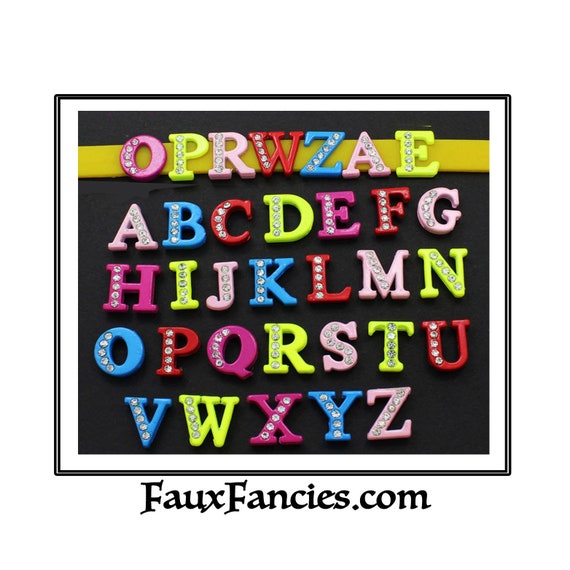SALE! Rhinestone Slide Letters, Colored Slide Letters, MULTIPLE DISCOUNTS, Alphabet Charms, JewelrY Gift, Rhinestone Letters, Dangle Letters