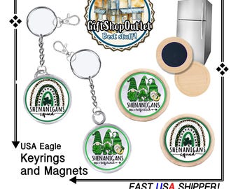 ST PATS Handmade Magnet, St Pats Keyring, St Patrick's Day Magnet, St Pats Souvenir, #StPatsDayGift, #StPatMagnet, #MagnetCollector