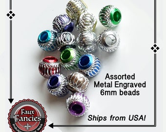 Etched Metal Colorful Bead 3mm Holes, Jewelry Bead, Etched Beads, Acrylic Beads, #JewelryBead, #MetalBeads, #BeadsForJewelry, Bracelet Beads