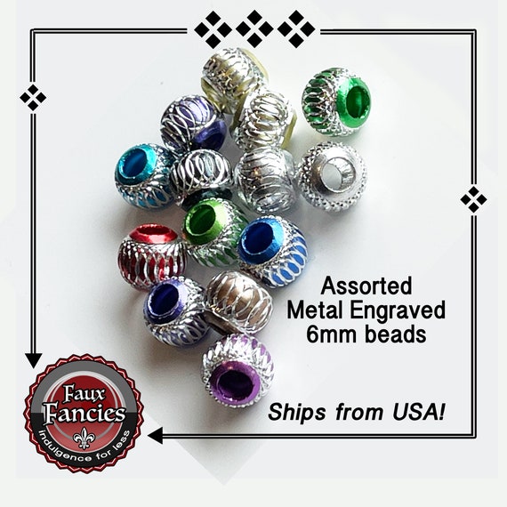 Etched Metal Colorful Bead 3mm Holes, Jewelry Bead, Etched Beads, Acrylic Beads, #JewelryBead, #MetalBeads, #BeadsForJewelry, Bracelet Beads