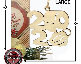 Unfinished 2020 Toilet Paper Mask Ornament: DIY Wood Keepsake