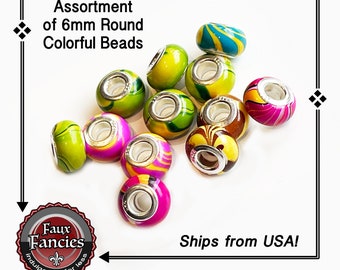 Colorful Round 6mm Beads: DIY Jewelry Supplies